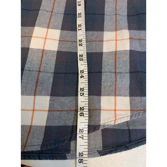 Mens M The Normal Brand Grey White Orange Plaid Button Down Shirt Long Sleeve - Picture 5 of 6